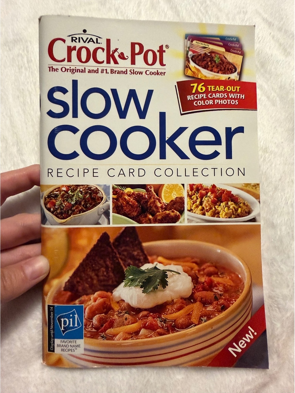 Rival Crock-Pot Slow Cooker Recipe Card Collection - 76 Tear-Out Recipe Cards